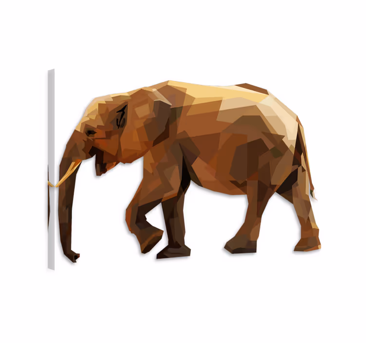 Slika na platnu slon geometrijski azijski slon - TenStickers