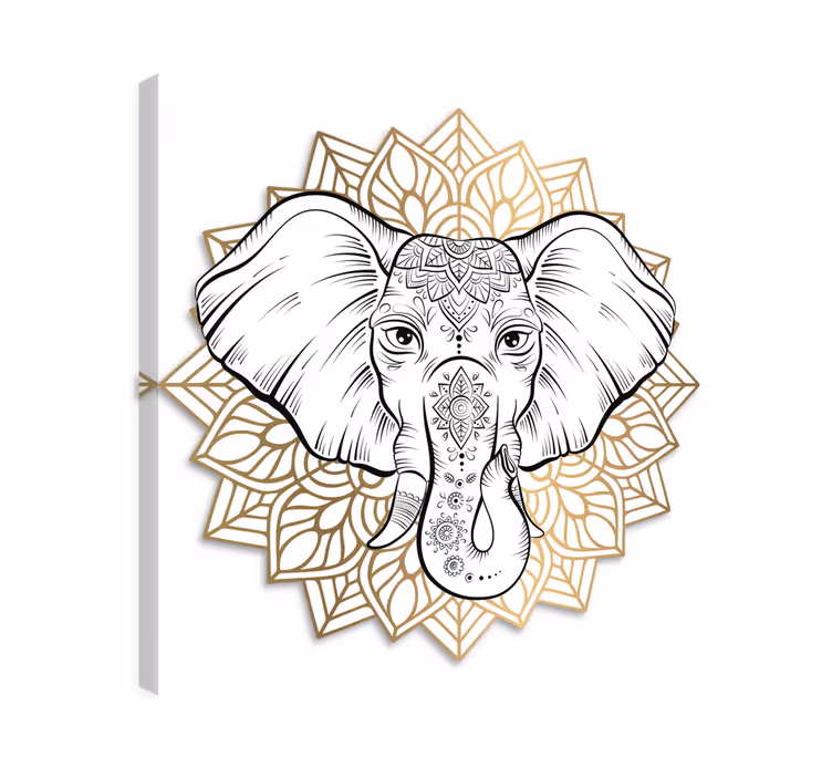 Slika na platnu slon mandala elefanta - TenStickers