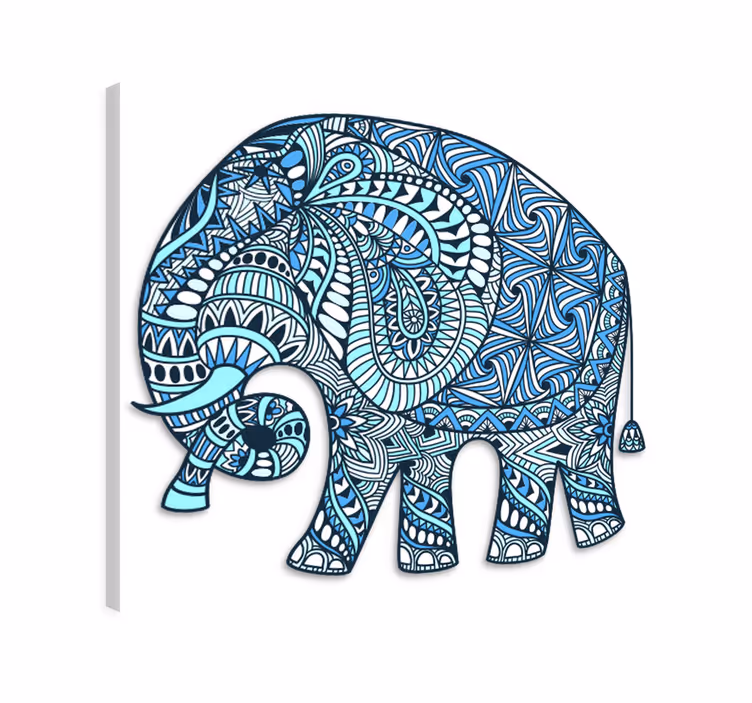 Slika na platnu slon mandala s cvijetom - TenStickers