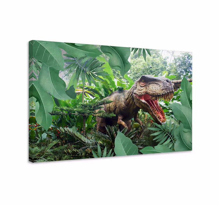 Slika na platnu dinosauri t rex fotomural za djecu - TenStickers