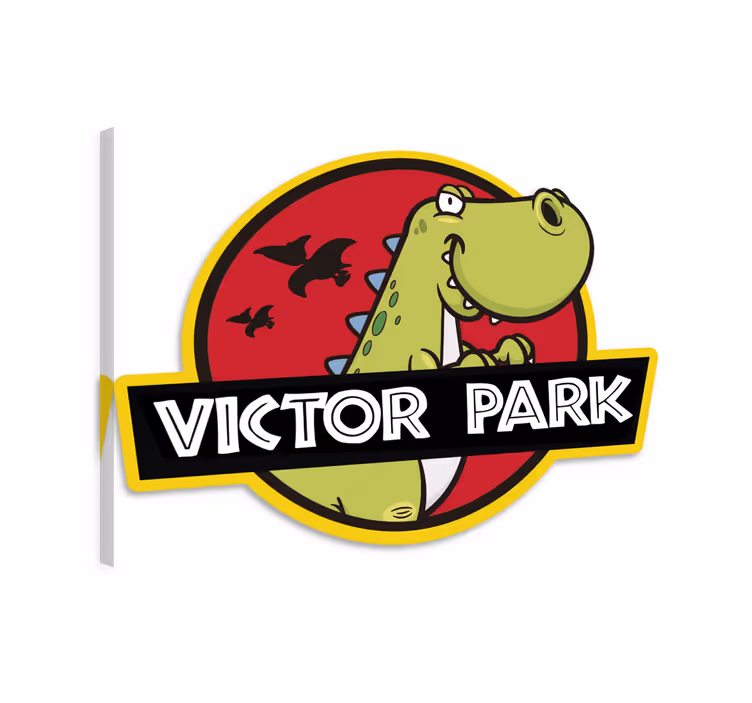 Slika na platnu dinosauri prilagodljiv emblem - TenStickers