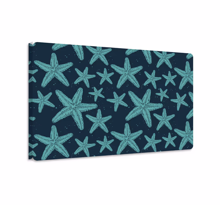 Slika na platnu riba starfish plave nijanse - TenStickers