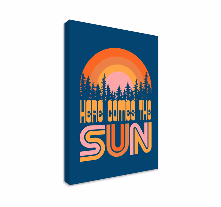 Vintage sun music platno - TenStickers