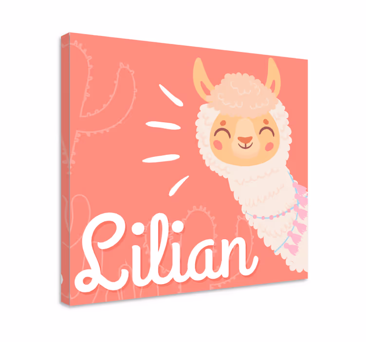 Slatka lama personalizirano platno - TenStickers