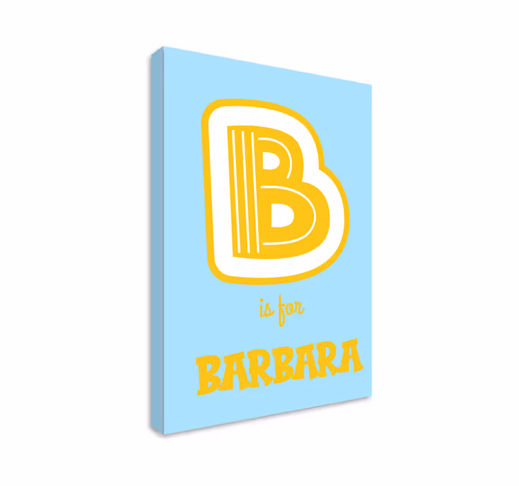 Inicijali i ime abeceda personalizirano platno - TenStickers