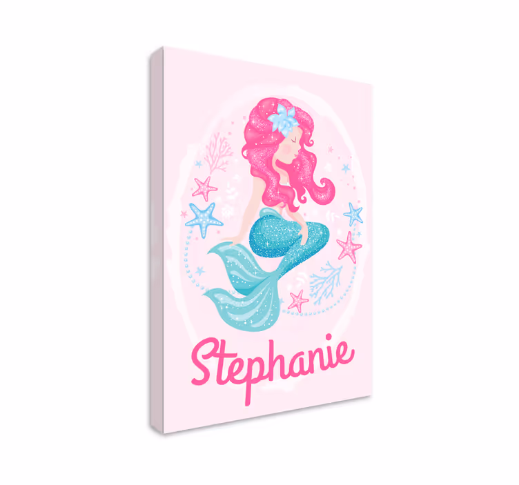 Sirena s imenom personalizirano platno - TenStickers