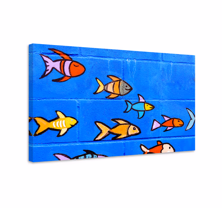 Ciglani zid ocean print na platnu - TenStickers