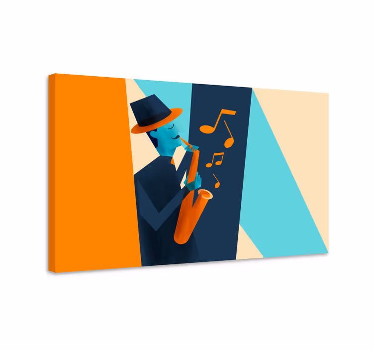 Slika na platnu muzika jazz saksofonist - TenStickers
