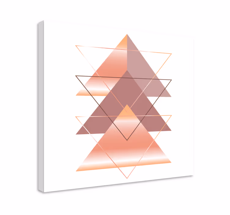 Slika na platnu geometrijski spajanje geometrijskog trokuta - TenStickers