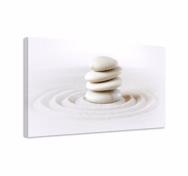Zen kamenje slaže umjetnost na platnu - TenStickers