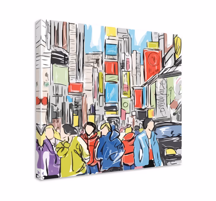 Moderno de nueva york ljudi otisci na platnu - TenStickers