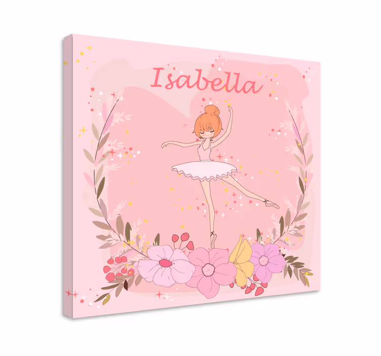 Personalizirano cvjetno platno za balerinu - TenStickers