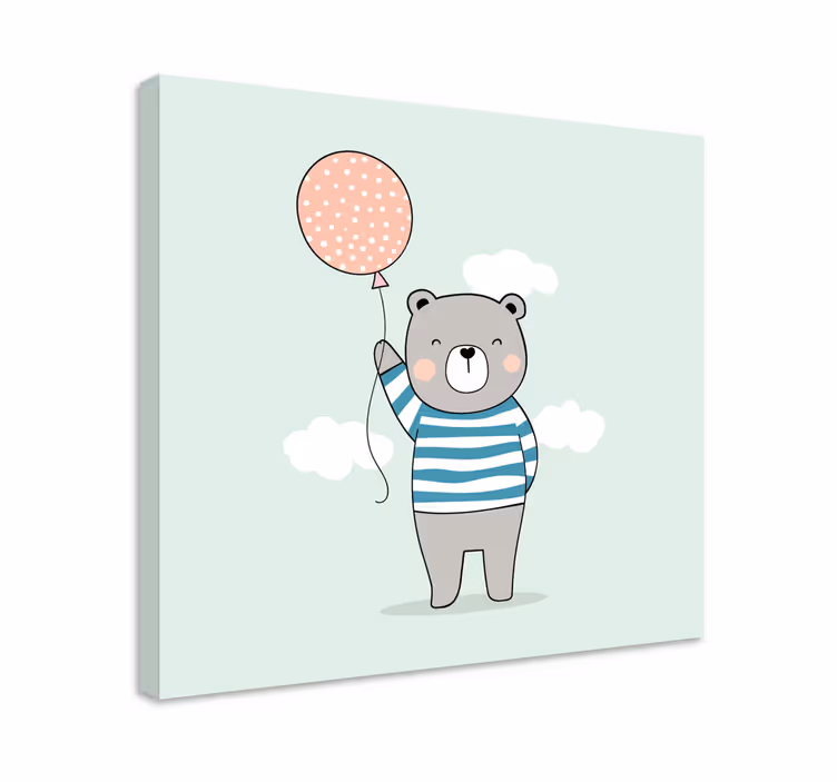 Bebe oso peluche vrtić platno - TenStickers