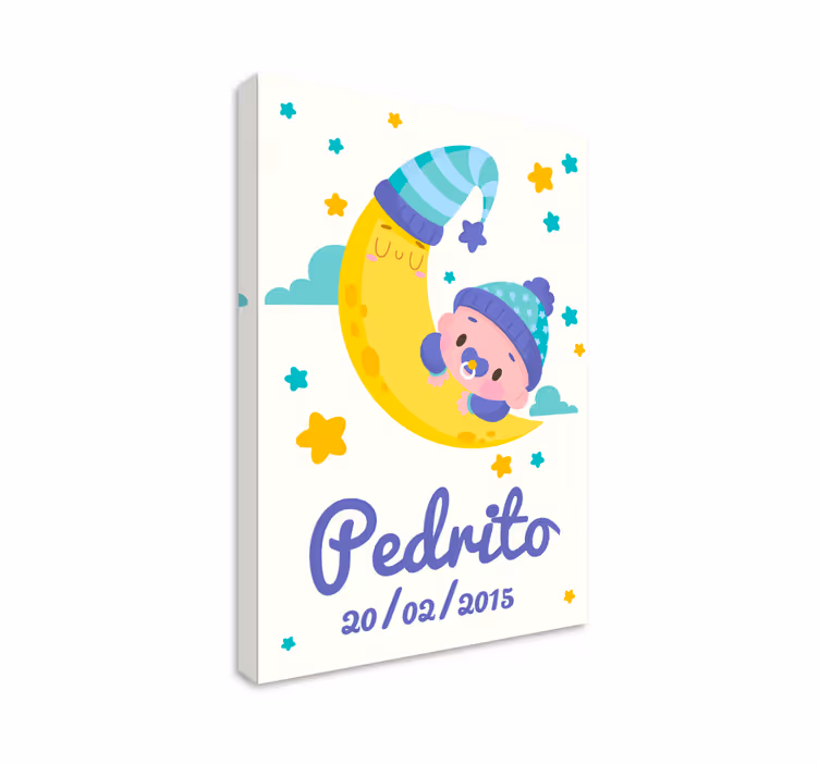 Bebe nombre y fecha vrtić platno - TenStickers