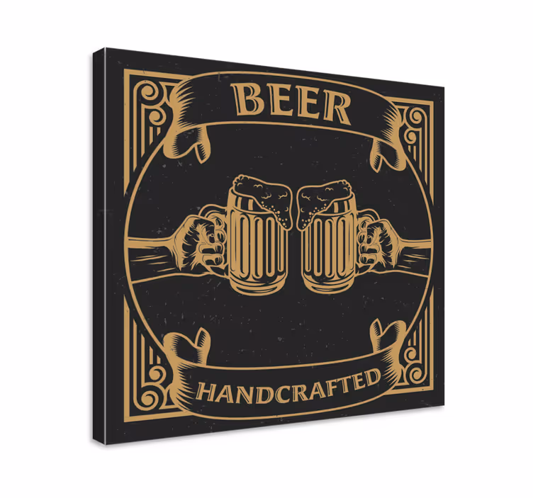 Bares rusticos cerveza rustikalna umjetnost na platnu - TenStickers