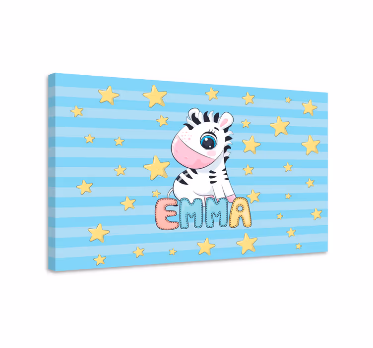 Slika na platnu jelen i simpatična figura zebre - TenStickers