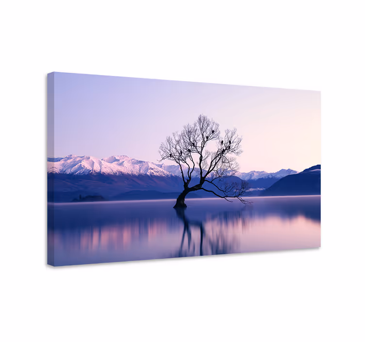 Slika na platnu krajolici odjek mirnih planina - TenStickers