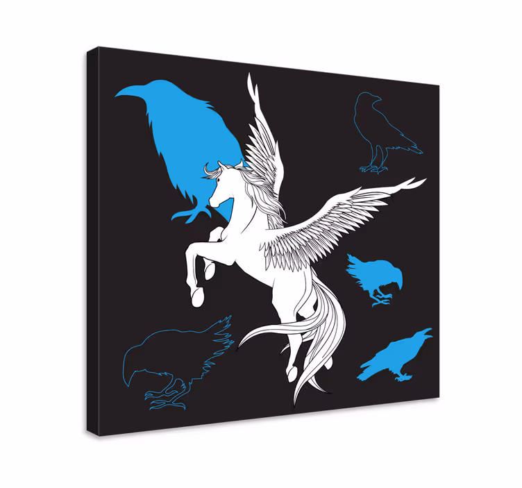 Slika na platnu dinosauri let mitološkog pegaza - TenStickers