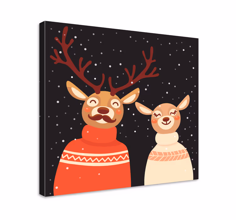 Slika na platnu jelen svečani par jelena - TenStickers
