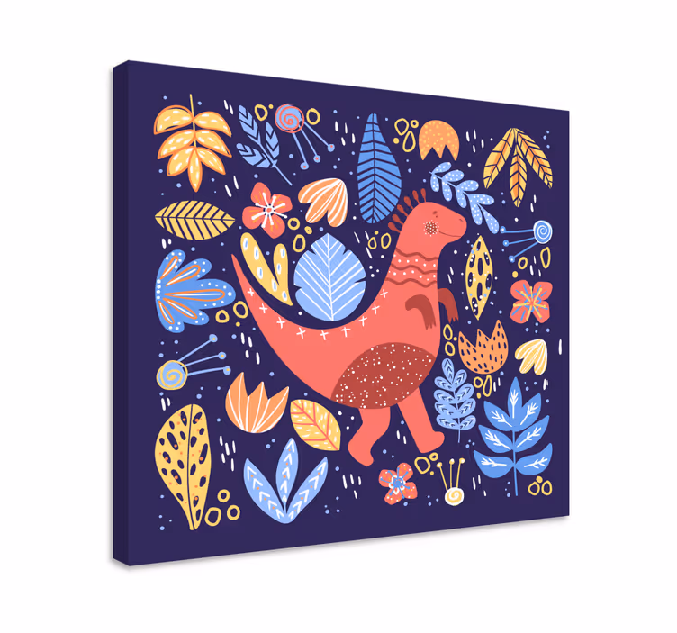 Crtani dječji dinosauri otisci platna - TenStickers