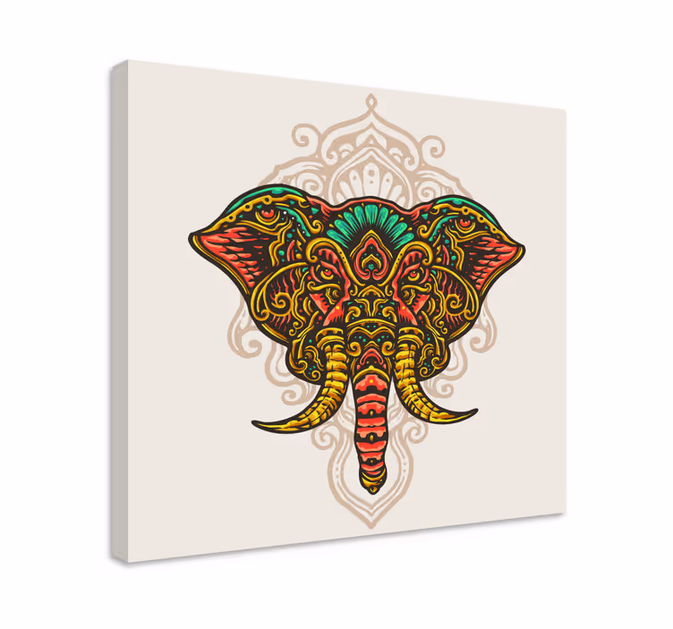 Višebojno indijsko mandalo slonsko platno - TenStickers