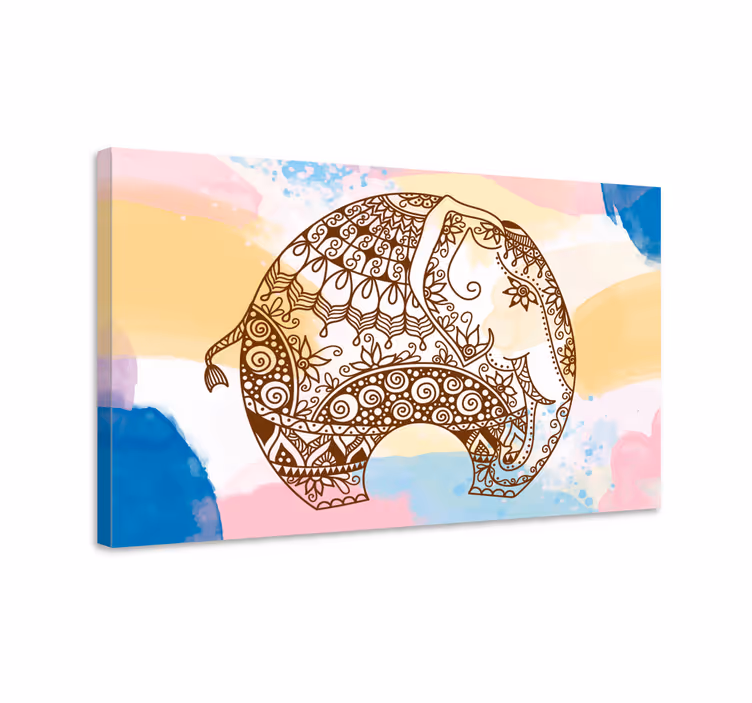 Slika na platnu slon dekorativna ilustracija slona - TenStickers