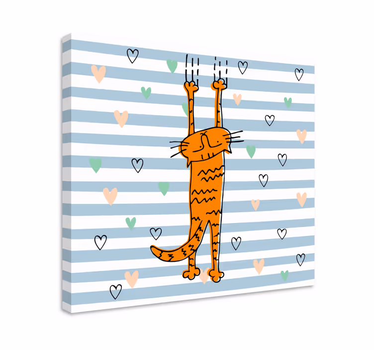 Slika na platnu mačke razigrane narančaste mačke - TenStickers