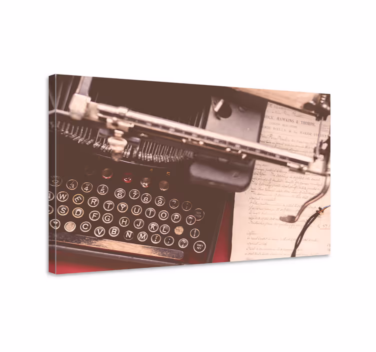 Slika na platnu voće s vintage tipkovničkim tipkama - TenStickers