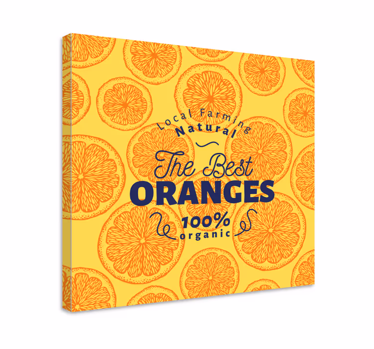 Slika na platnu voće ilustracija svježih naranči - TenStickers