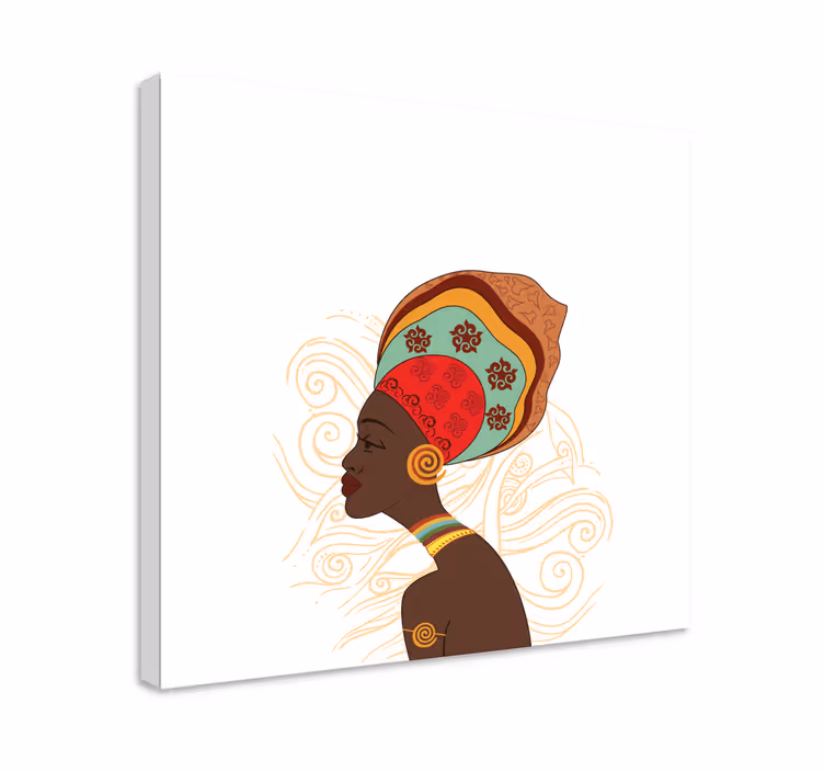Slika na platnu ljudi i likovi elegantna afrička silueta - TenStickers