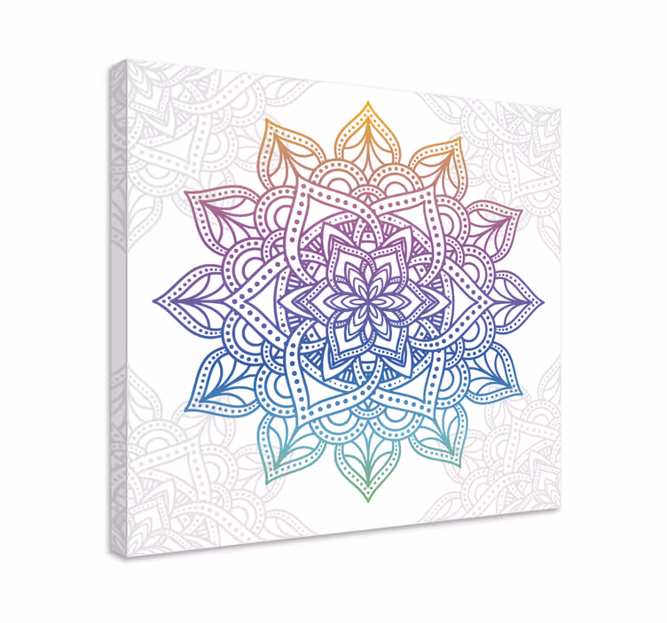 Slika na platnu zen intricirana botanička mandala - TenStickers