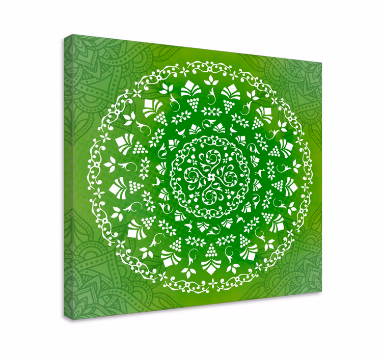 Slika na platnu zen detaljna botanička mandala - TenStickers