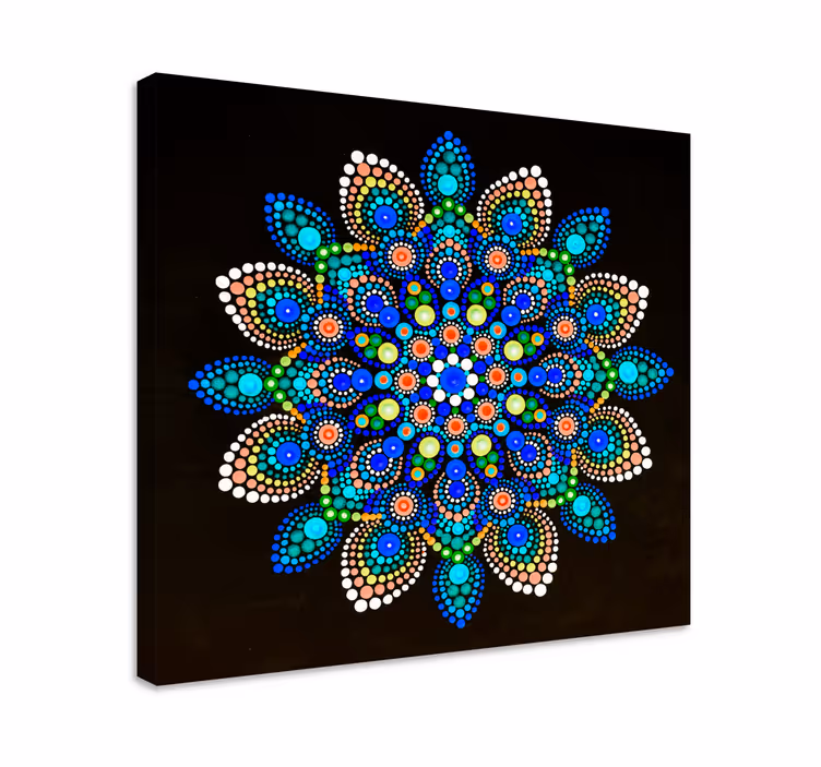 Mandala šarene točke mandala platna zidna umjetnost - TenStickers