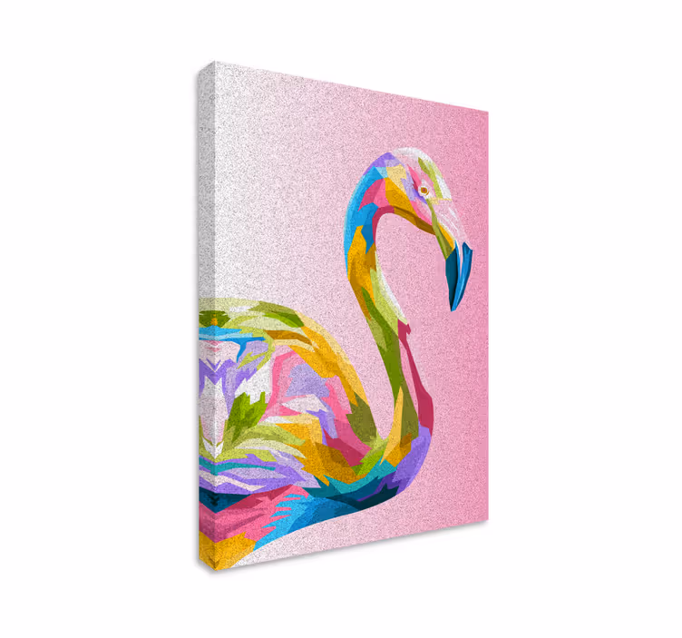 Flamingo art pero platno zidna umjetnost - TenStickers