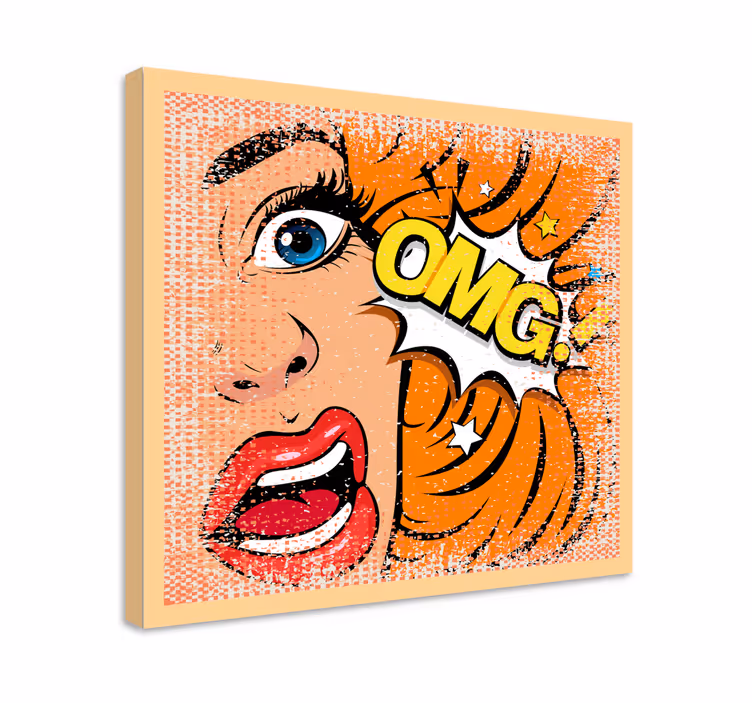 Grafike na platnu pop art lica - TenStickers