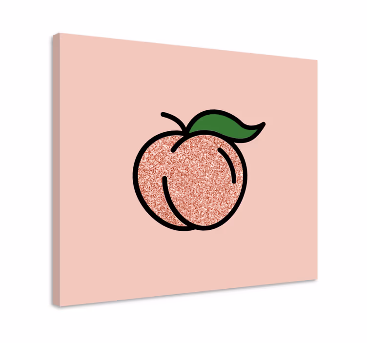 Slika na platnu voće sjajna ilustracija breskve - TenStickers