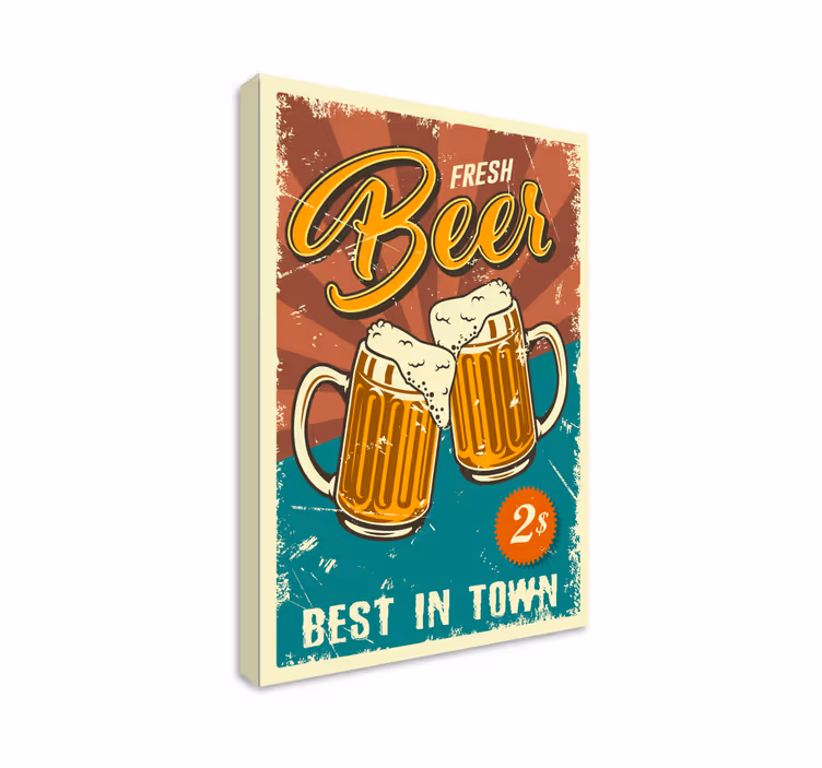 Slika na platnu sport oglas za svježe pivo - TenStickers