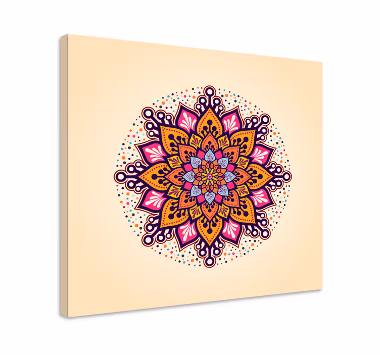 Duga bež mandala platna zidna umjetnost - TenStickers