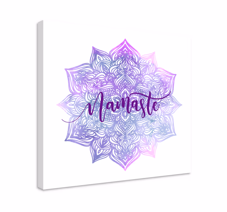 Ljubičasta mandala namaste mandala platno zidna umjetnost - TenStickers