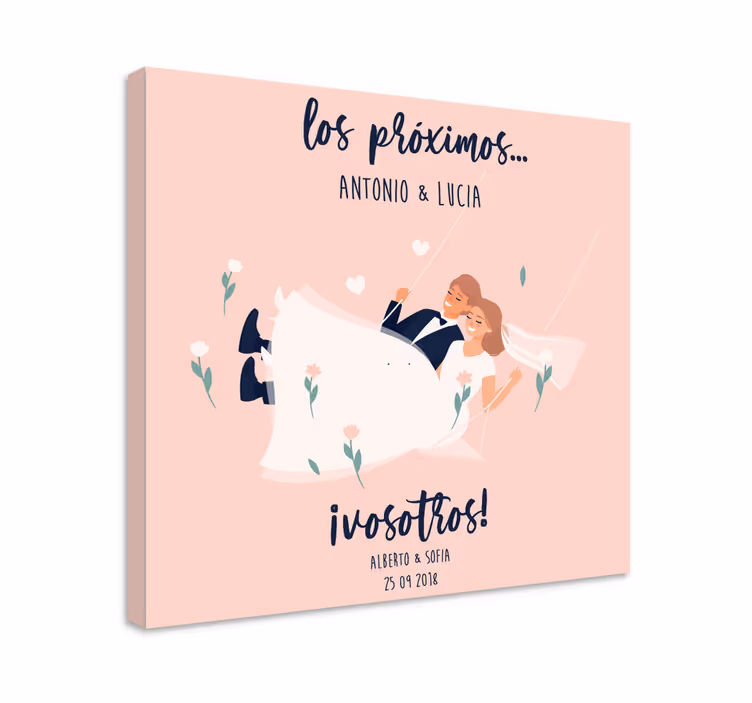 Slika na platnu citati romantična objava vjenčanja - TenStickers