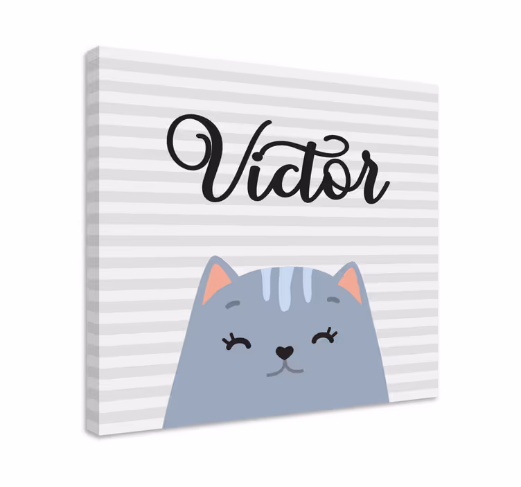 Slika na platnu mačke vesele mačke viktora - TenStickers