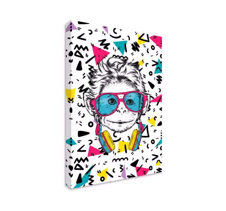 Slika na platnu životinje portret cool majmuna - TenStickers