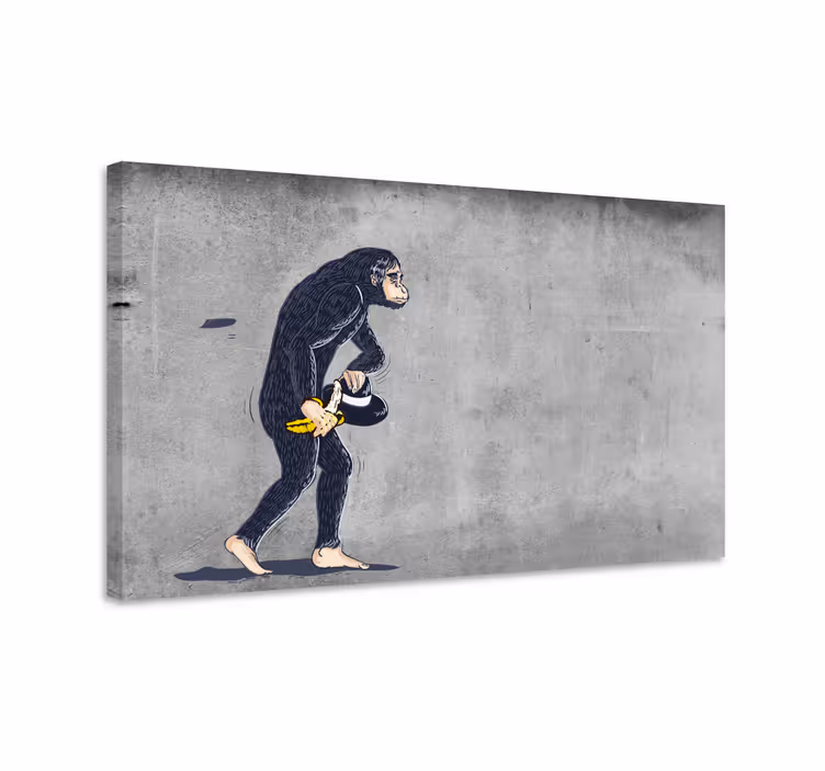 Banky majmun s grafikama na platnu od banane - TenStickers