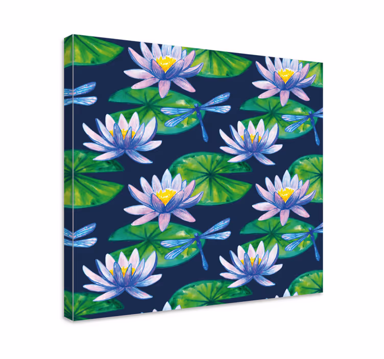 Slika na platnu cvijeće i biljke lotus i zmajevi - TenStickers