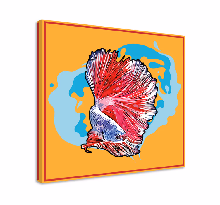 Slika na platnu riba vibrant betta fish - TenStickers