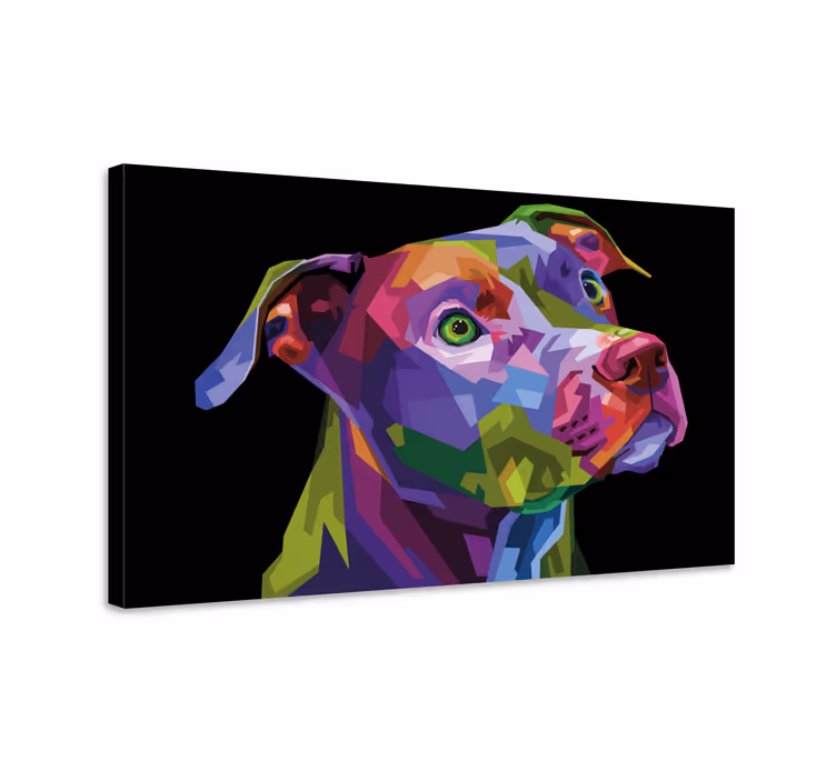 Višebojni moderni otisci platna za pse pitbull - TenStickers