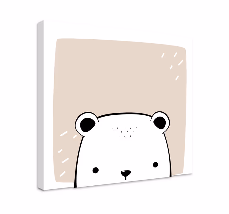 Otisci platna bebe bijelog medvjeda - TenStickers