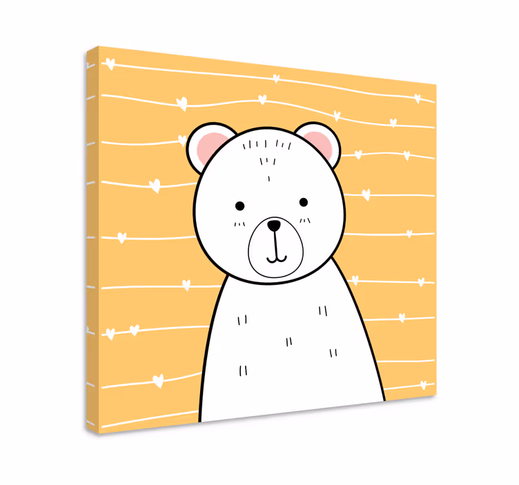 Slika na platnu životinje slatka ilustacija medvjeda - TenStickers