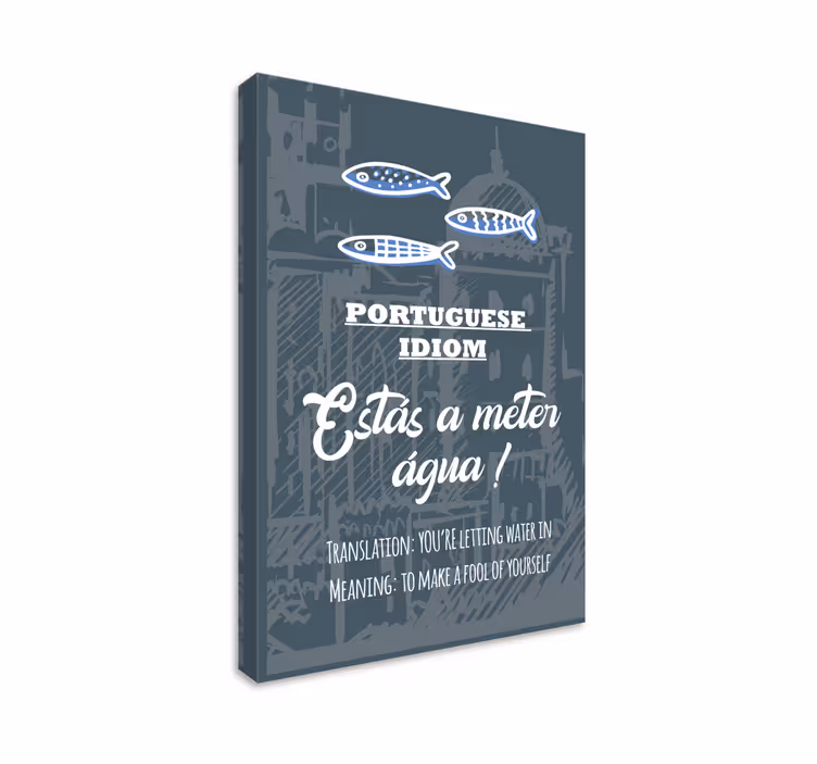 Portugalski prijevod izreke idiot platno - TenStickers
