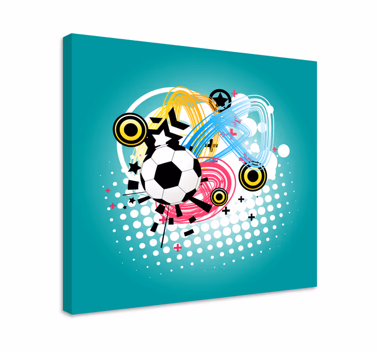 Slika na platnu sport akcija nogometne lopte - TenStickers